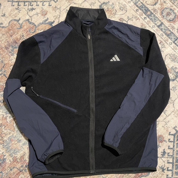 Adidas Men's Black and Dark Gray Performance Jacket - Picture 1 of 2